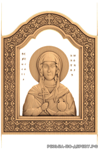 Резная икона Святая Анастасия #3 из дерева